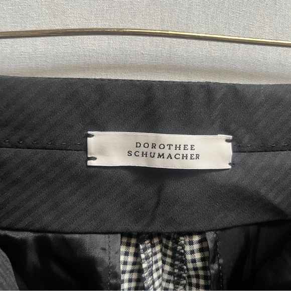 Dorothee Schumacher Virgin Wool Trousers Black White Check Size 32 - Picture 6 of 11